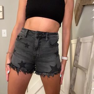 Black Star Jean Shorts
